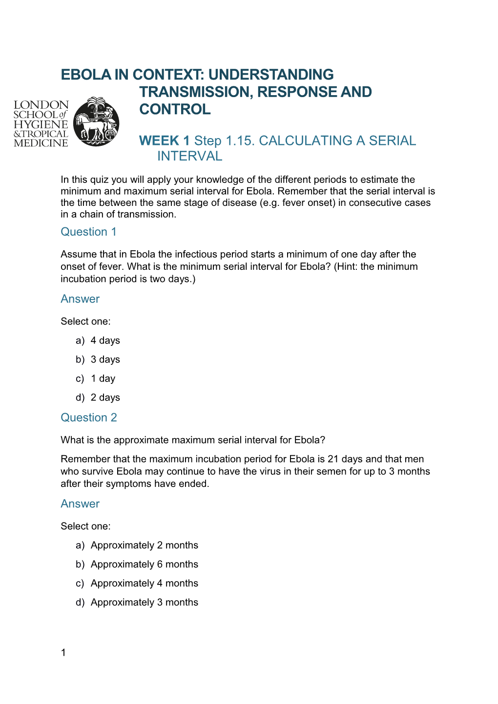 WEEK 1 Step 1.15. CALCULATING a SERIAL INTERVAL