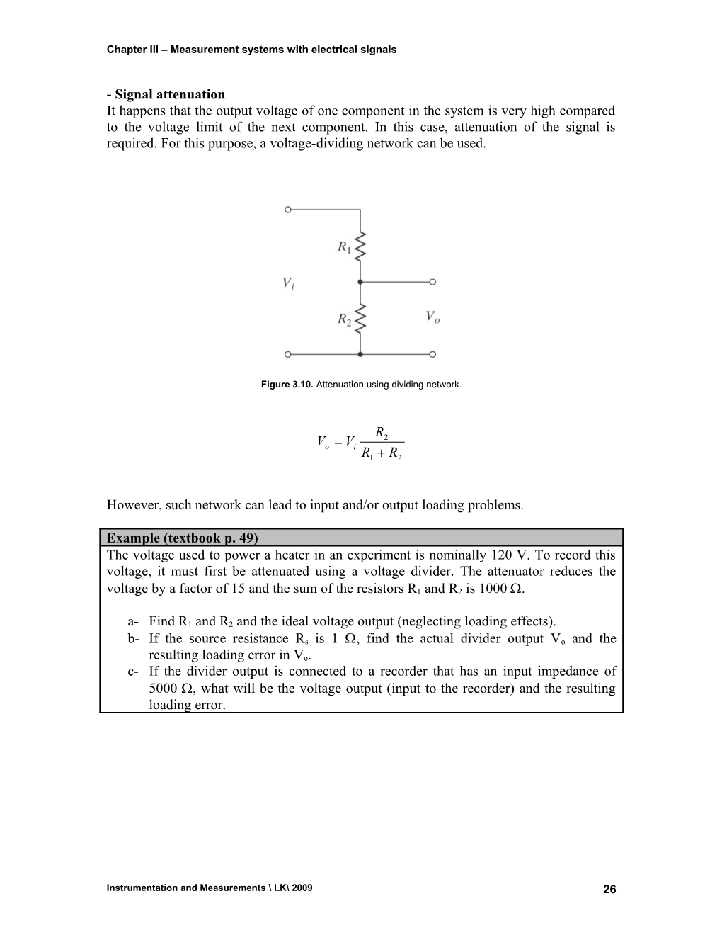 Chapter III Measurement Systems with Electrical Signals