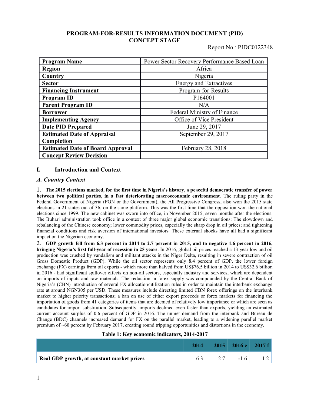 Results Area 1: Financial Sustainability of the Power Sector