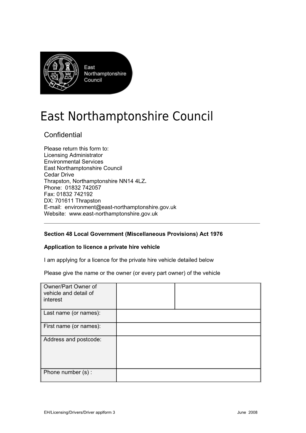 East Northamptonshire Council