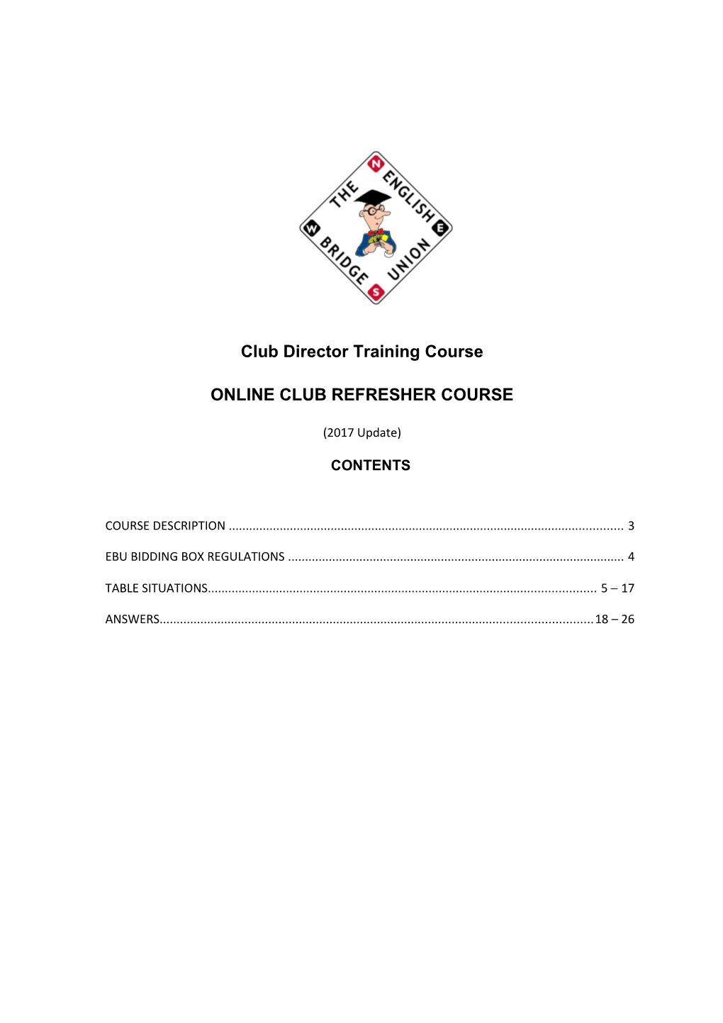 Club Director Training Course