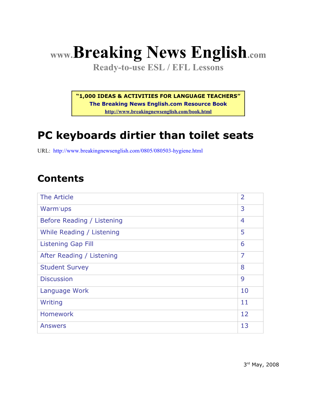 PC Keyboards Dirtier Than Toilet Seats