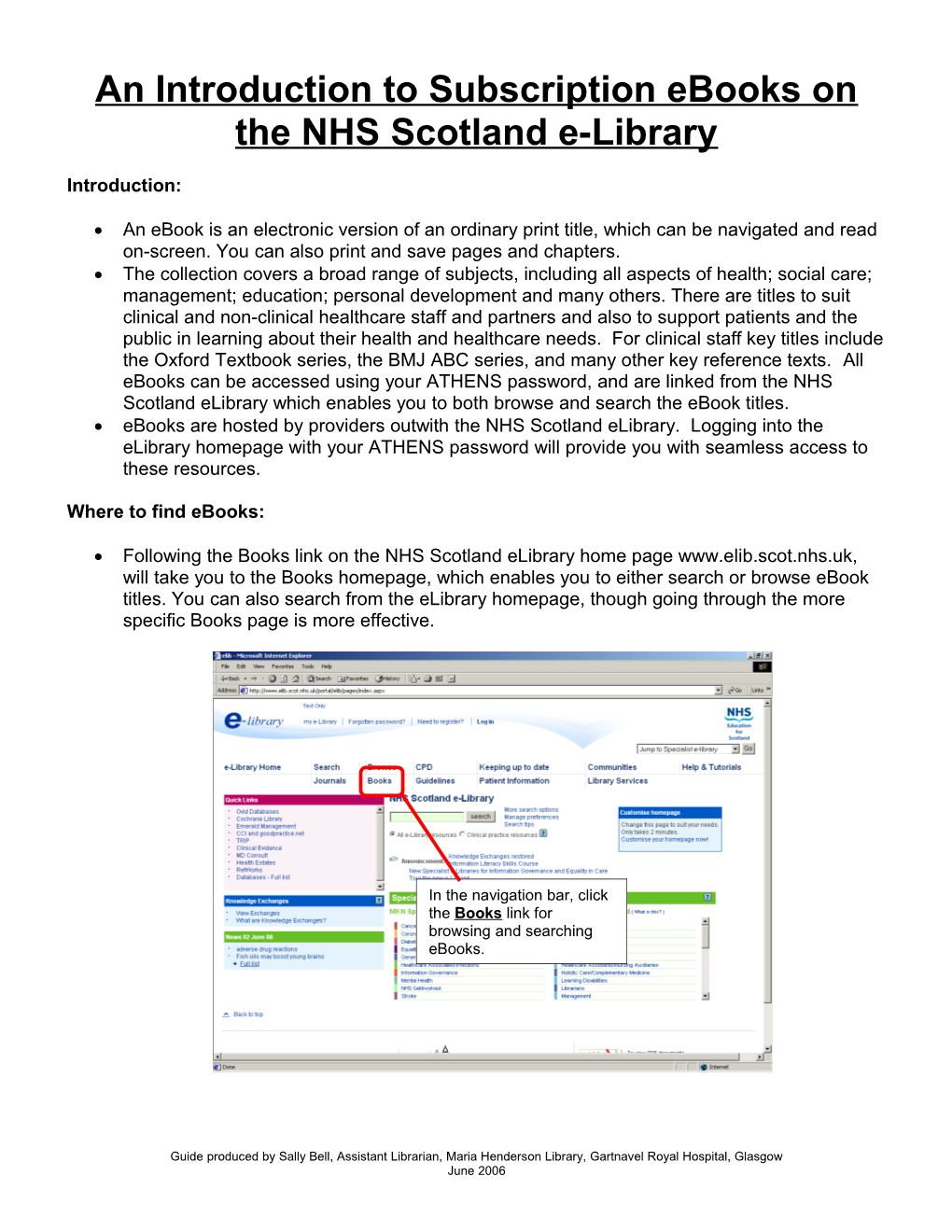 An Introduction to Subscription Ebooks on the NHS Scotland E-Library