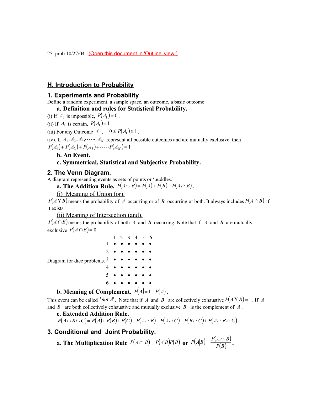 Second Part of ECO251 Course Outline