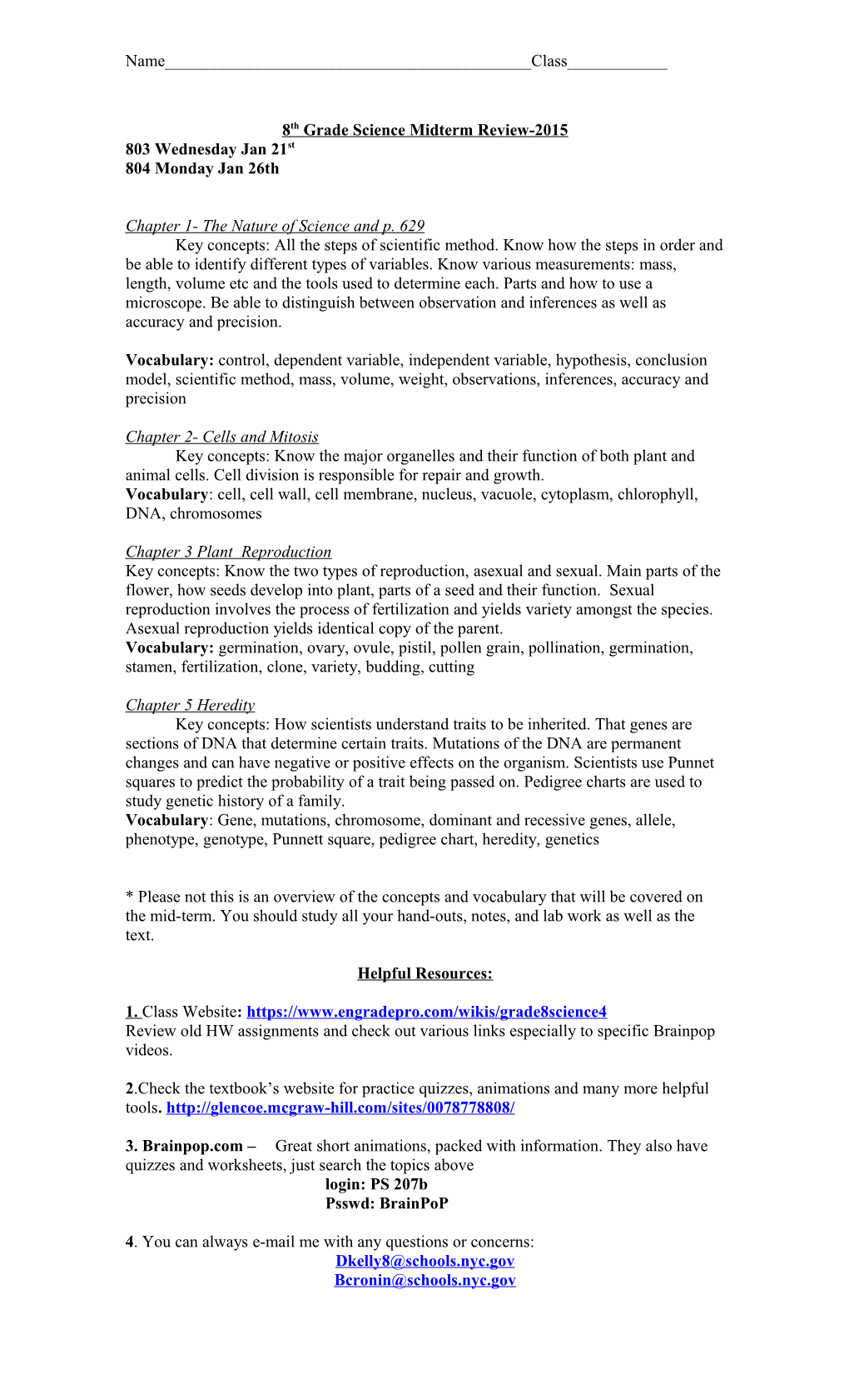 8Th Grade Science Midterm Review-2015