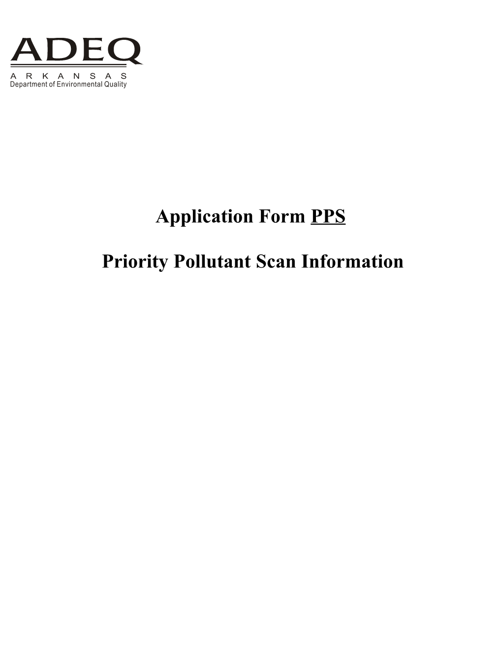 Priority Pollutant Scan Information