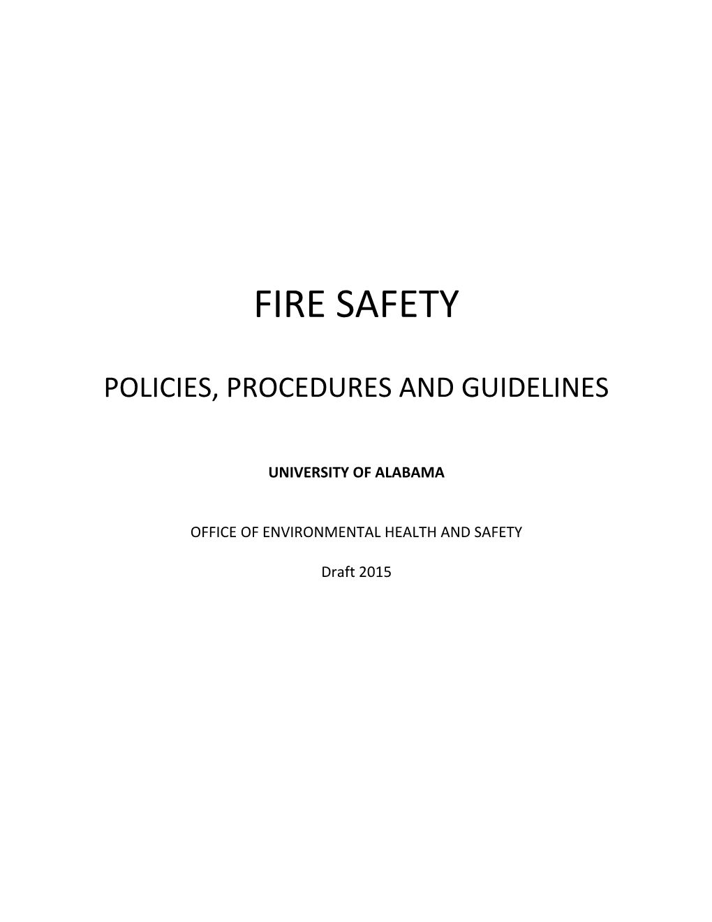 Fire Safety Guidelines