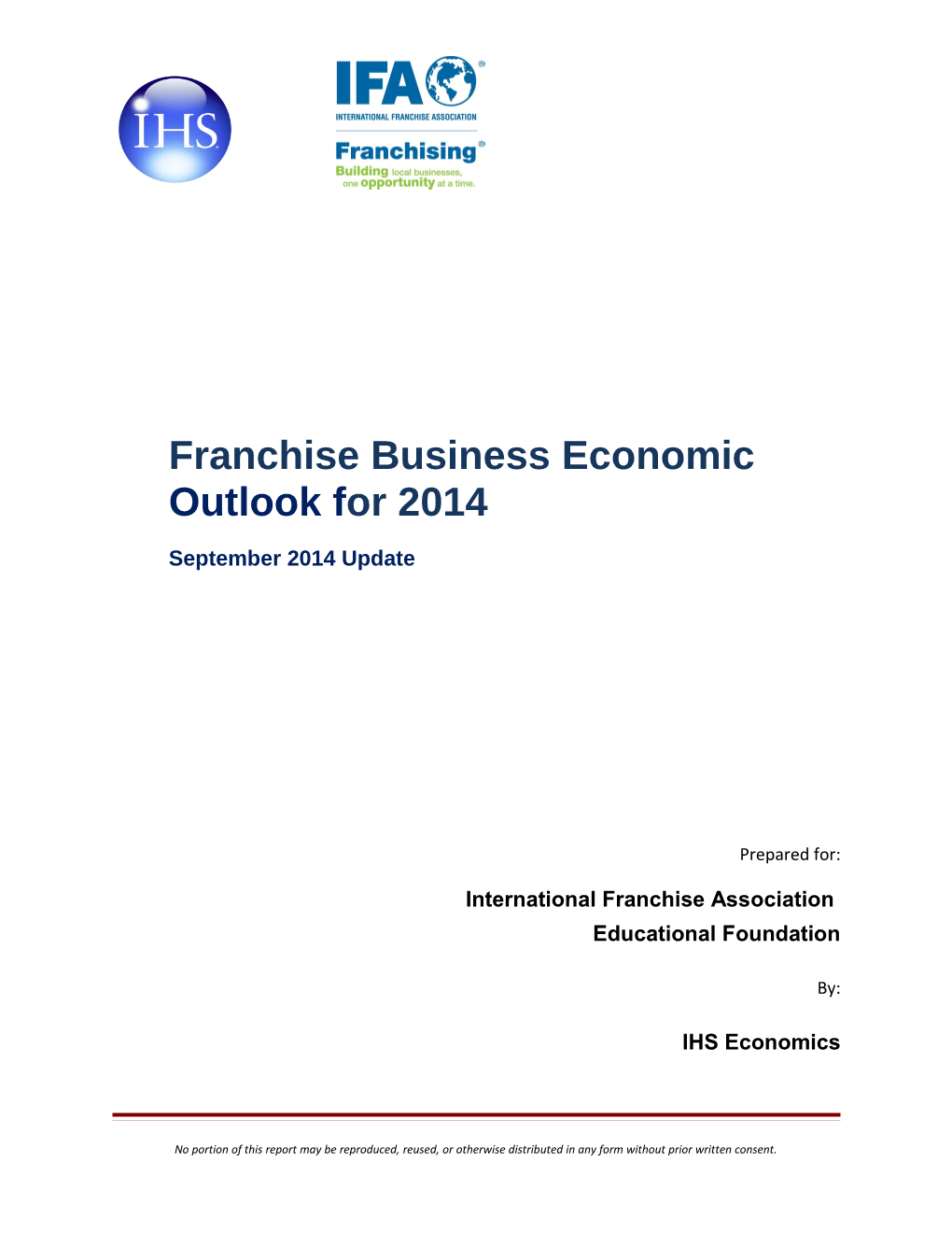 Franchise Businesseconomic Outlook For2014