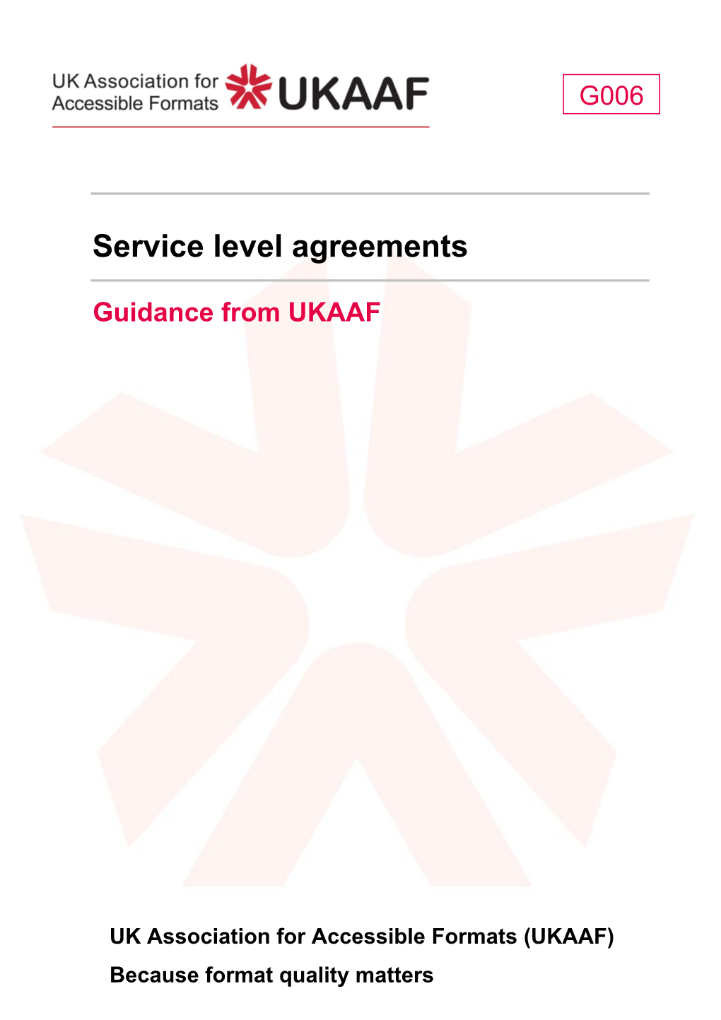 G006 Service Level Agreements