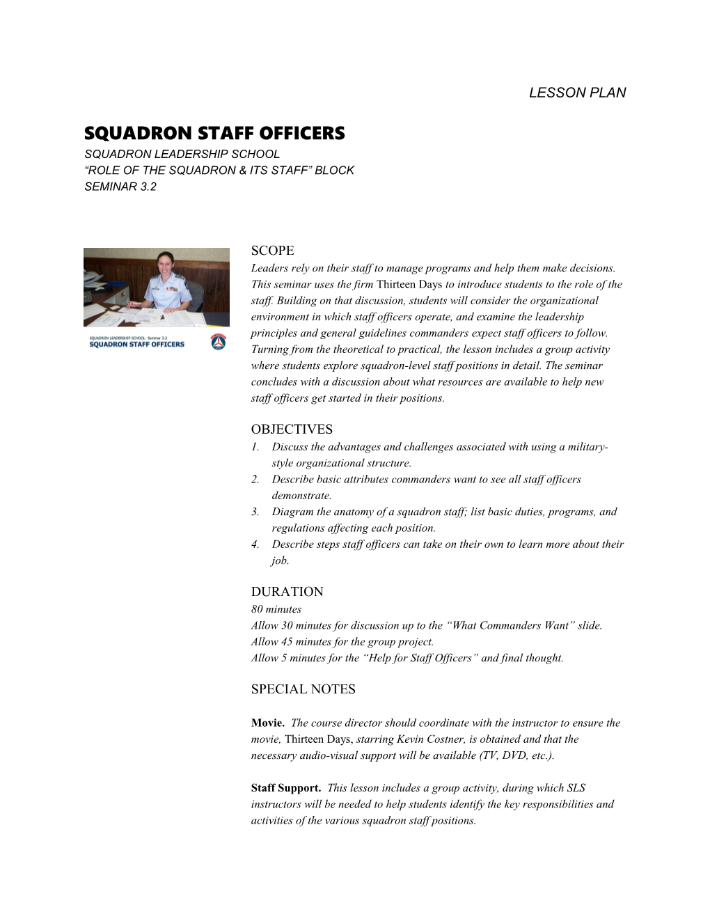 Squadron Staff Officers
