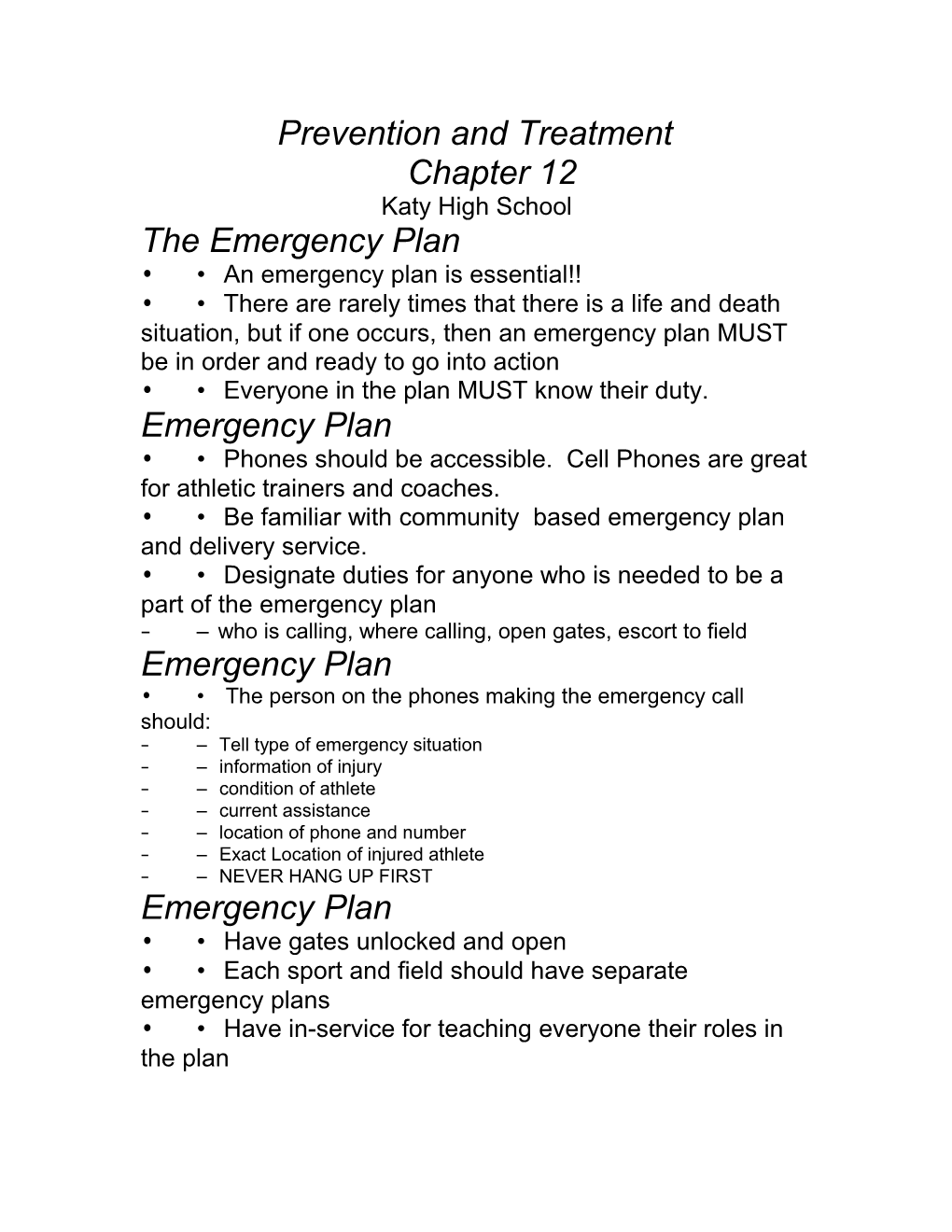 Prevention and Treatmentchapter 12