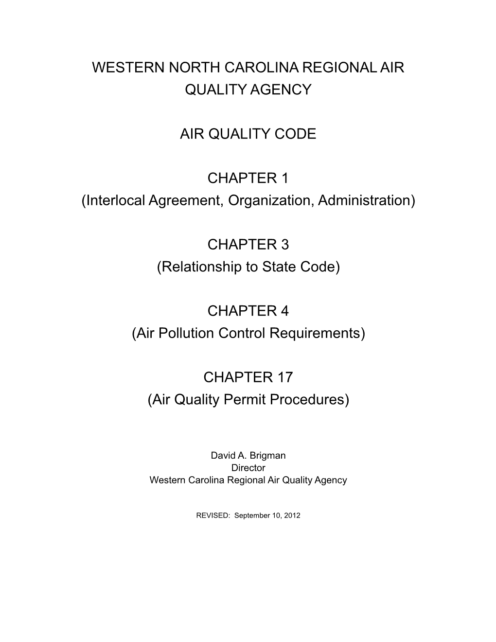 Western North Carolina Regional Air Pollution Control Agency