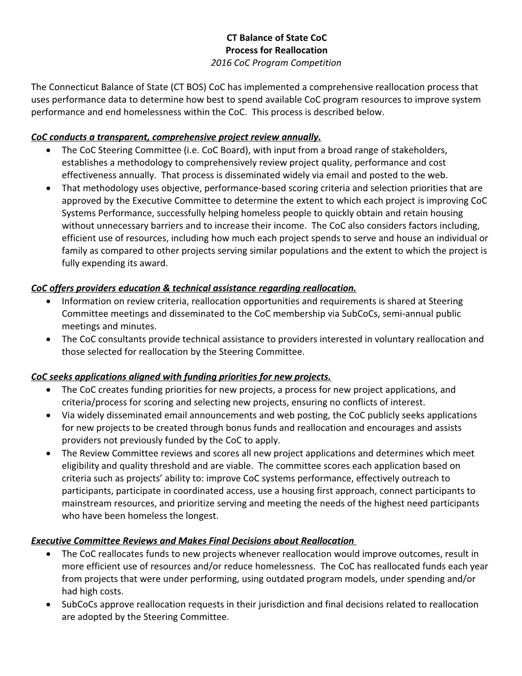 CT Balance of State Coc