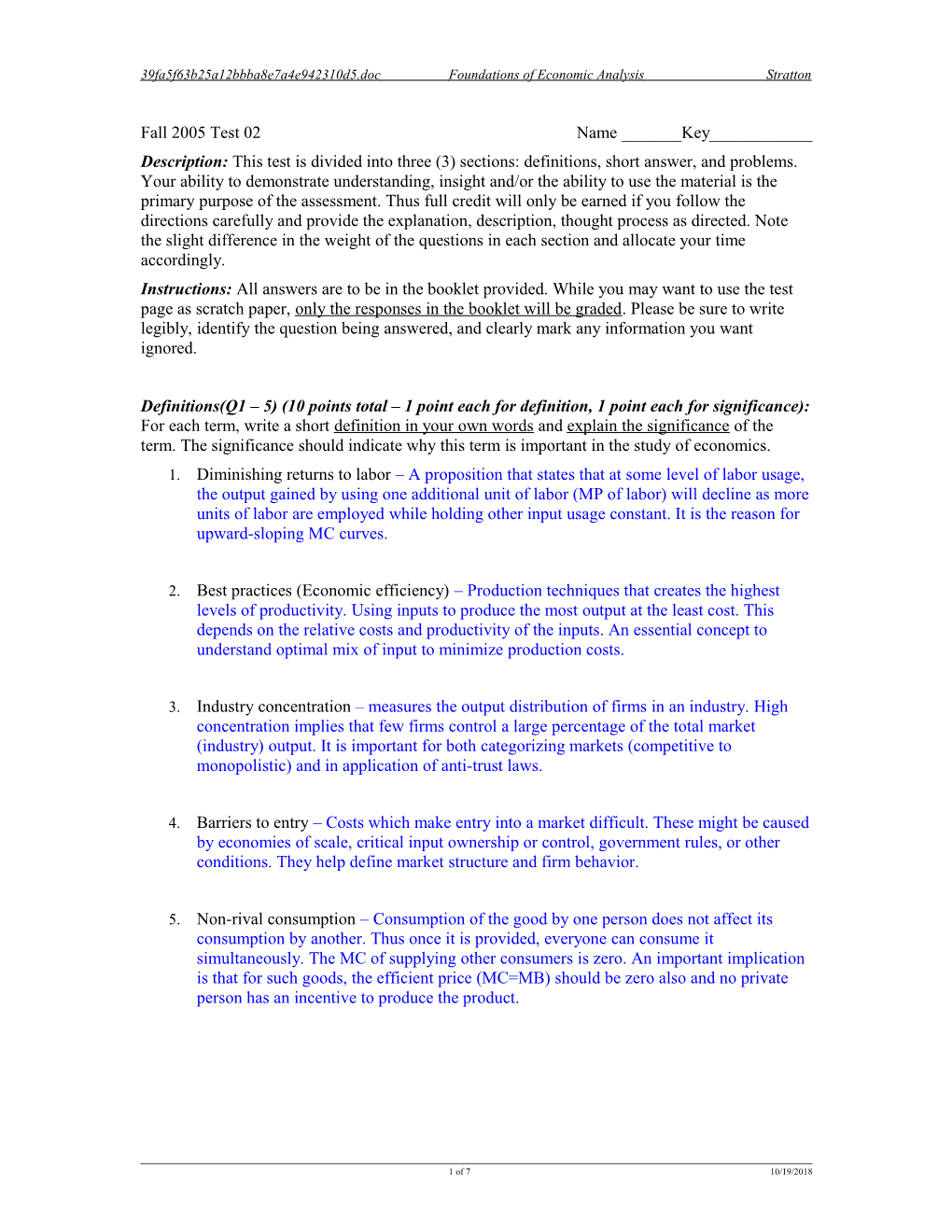 Test02 Fin Afoundations of Economic Analysisstratton