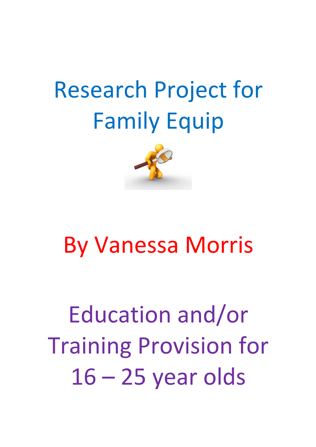Research Project for Family Equip