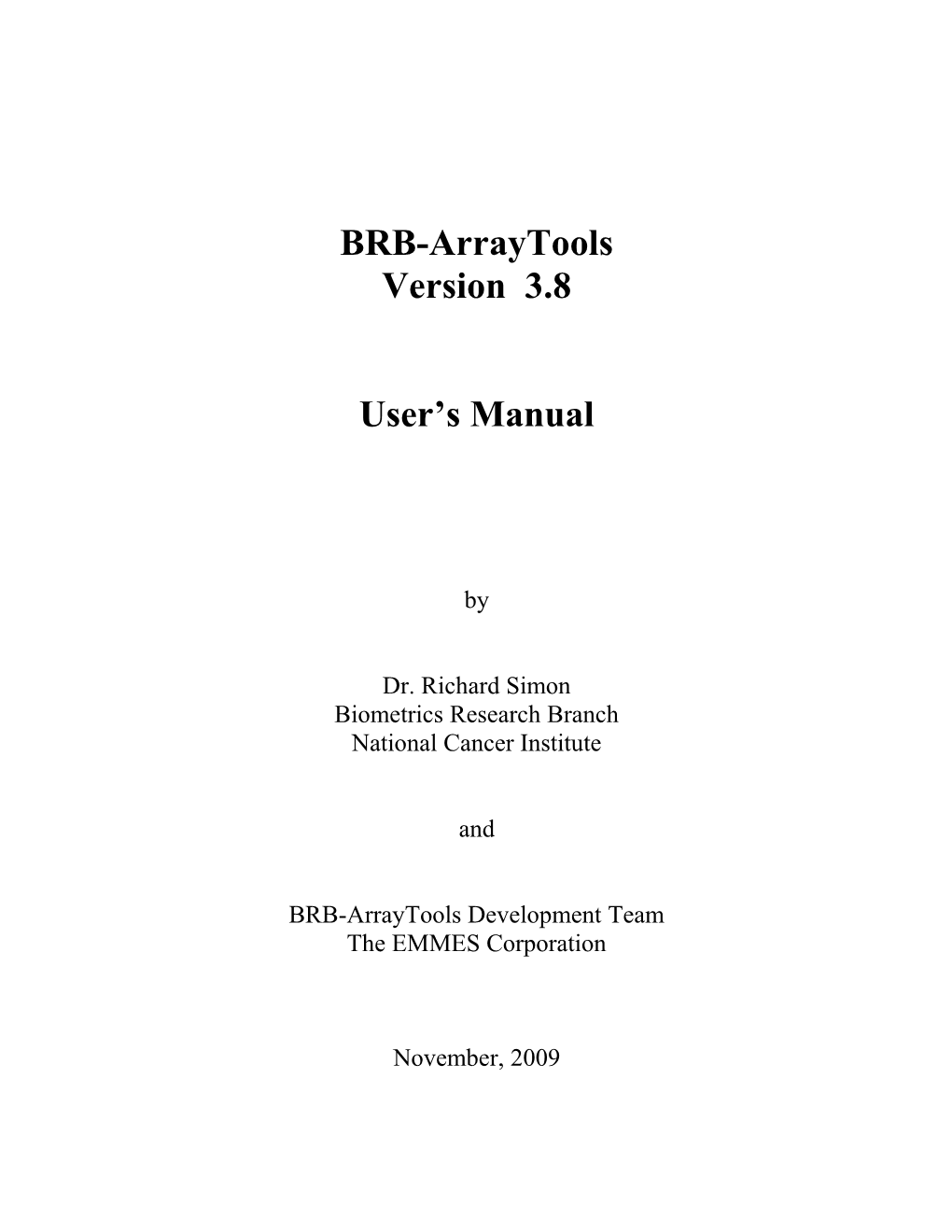 BRB-Arraytools User's Manual