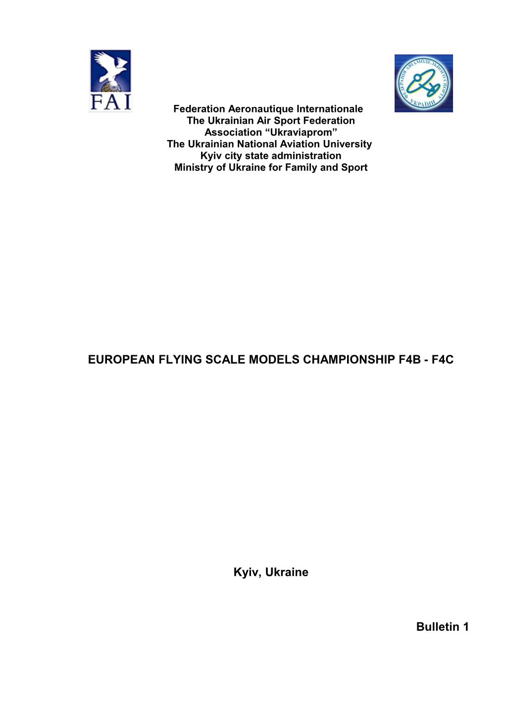 European Flying Scale Models Championship F4b - F4c