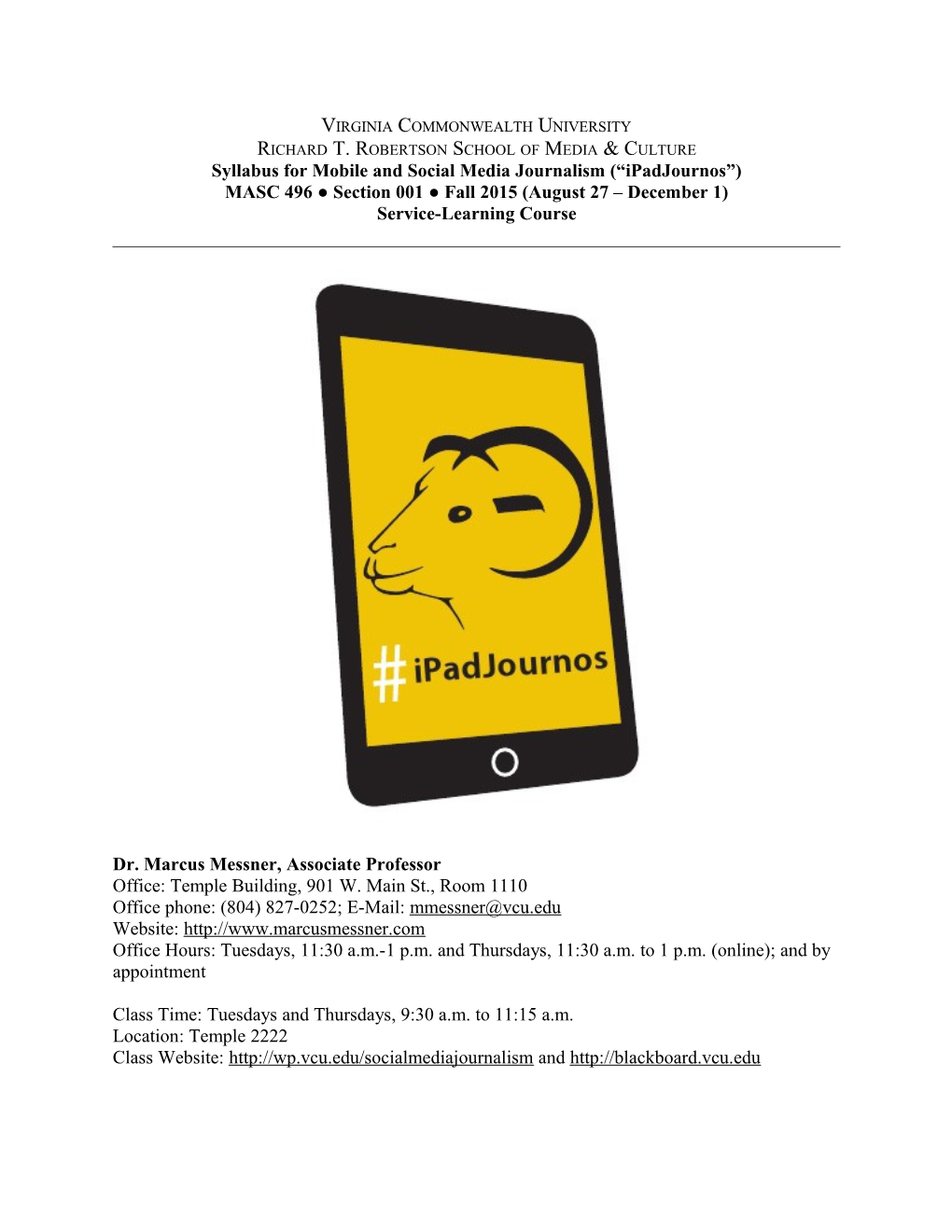 Syllabus Formobile and Social Media Journalism( Ipadjournos )