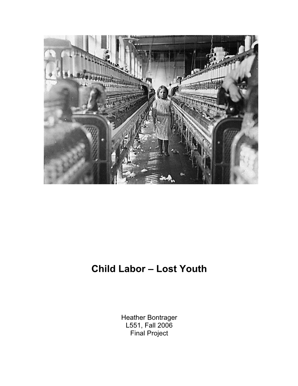 Child Labor Lost Youth
