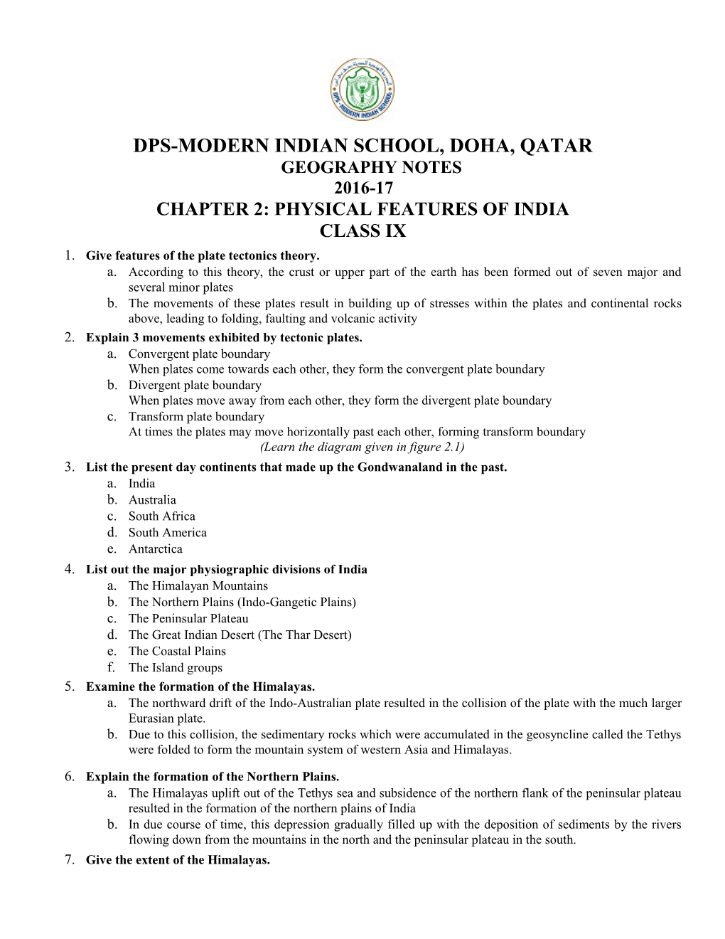 Dps-Modernindianschool, Doha, Qatar