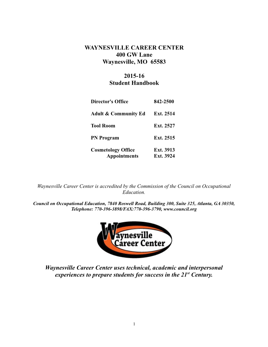 Waynesville Career Center