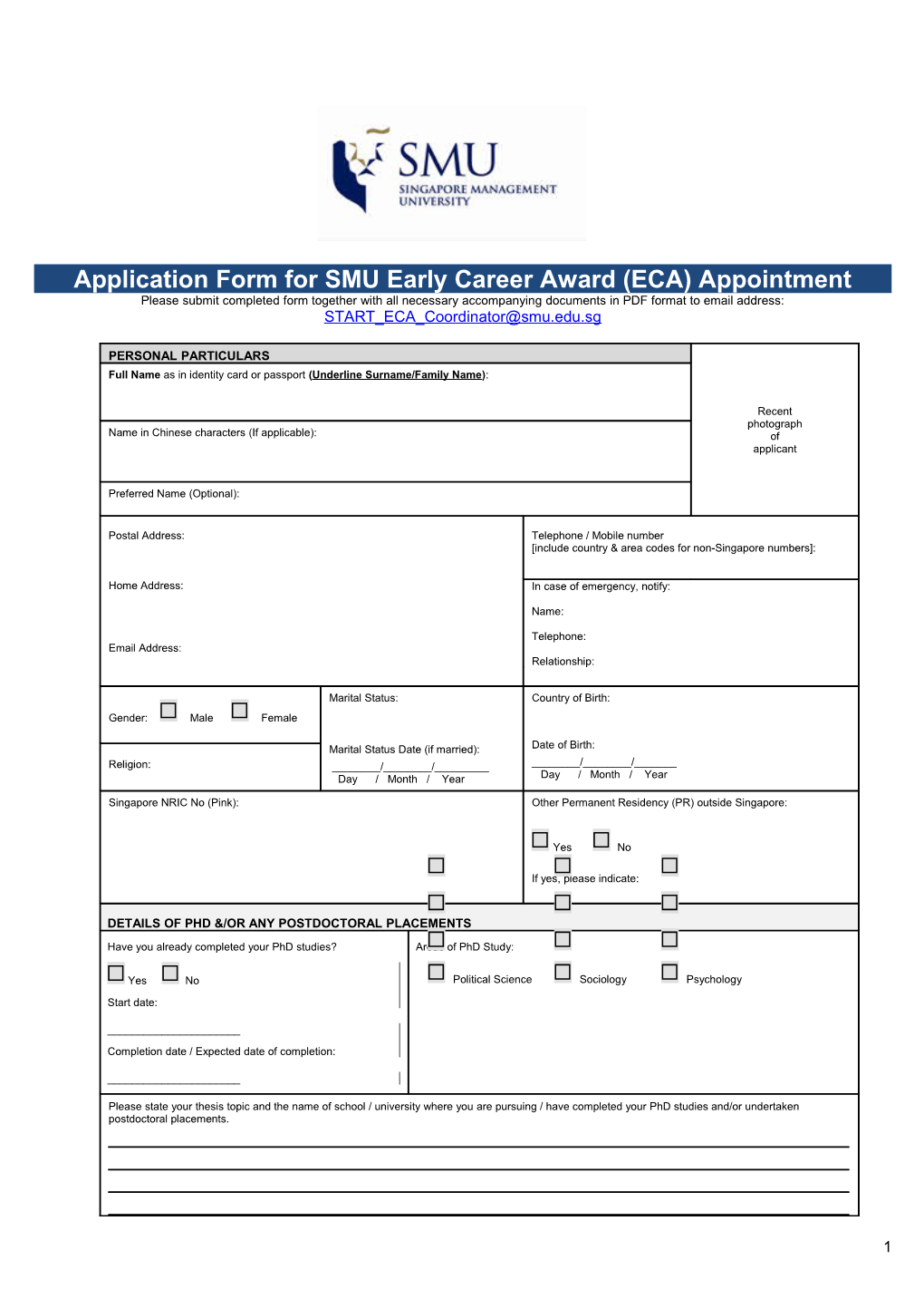 Pre-Employment Form - Faculty Appointment (Updated July 2015)