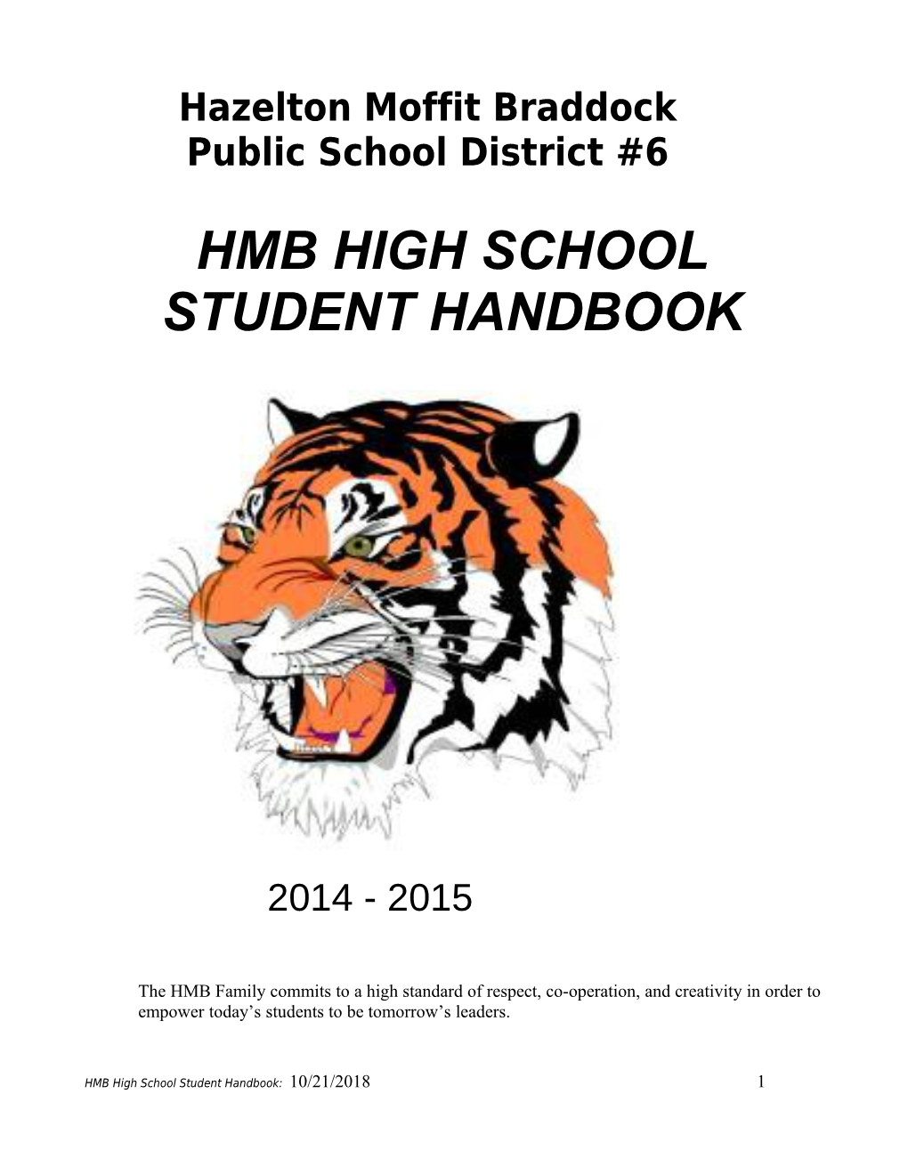 Section 1: SCHOOL INFORMATION