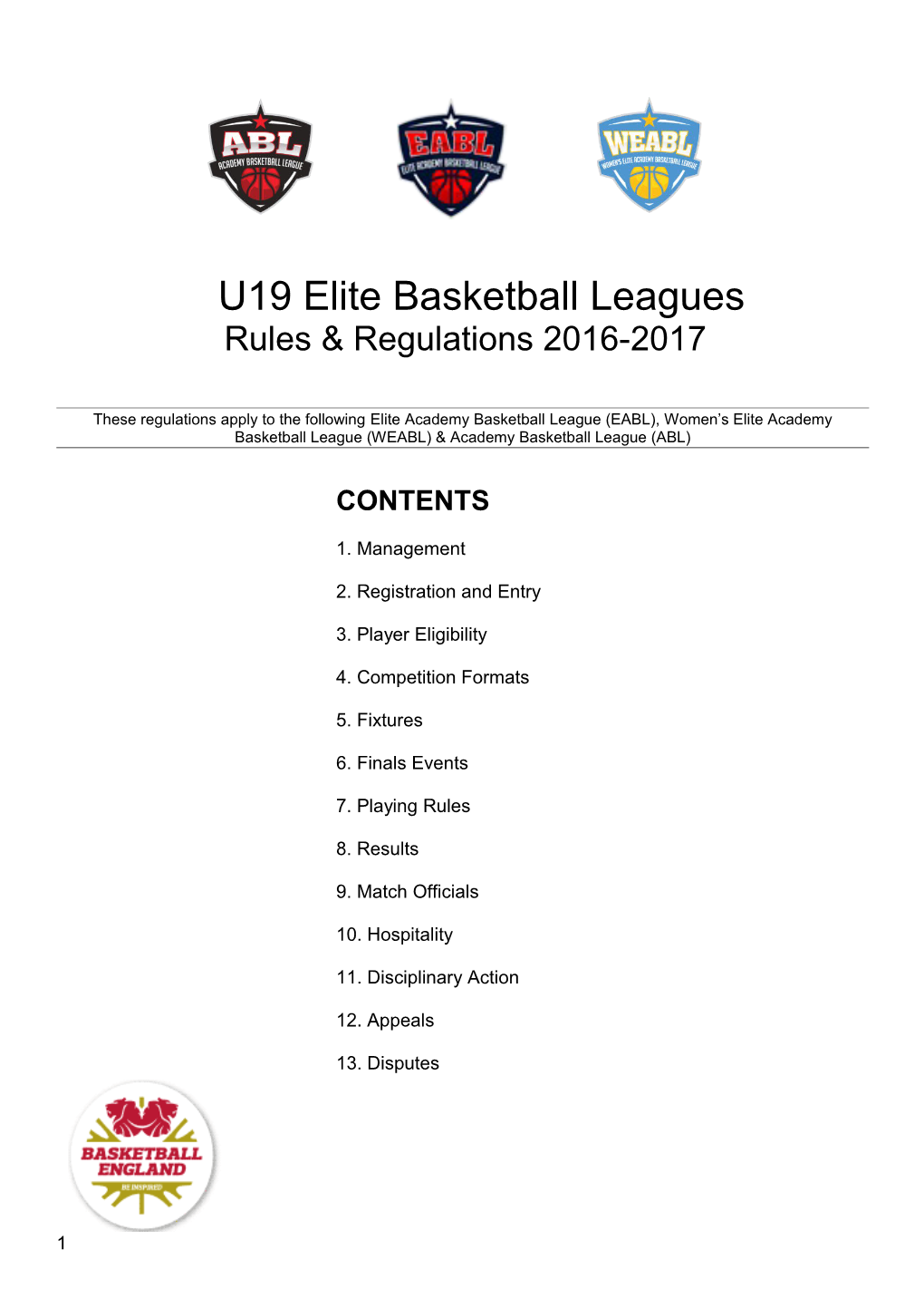 U19 Elite Basketball Leagues