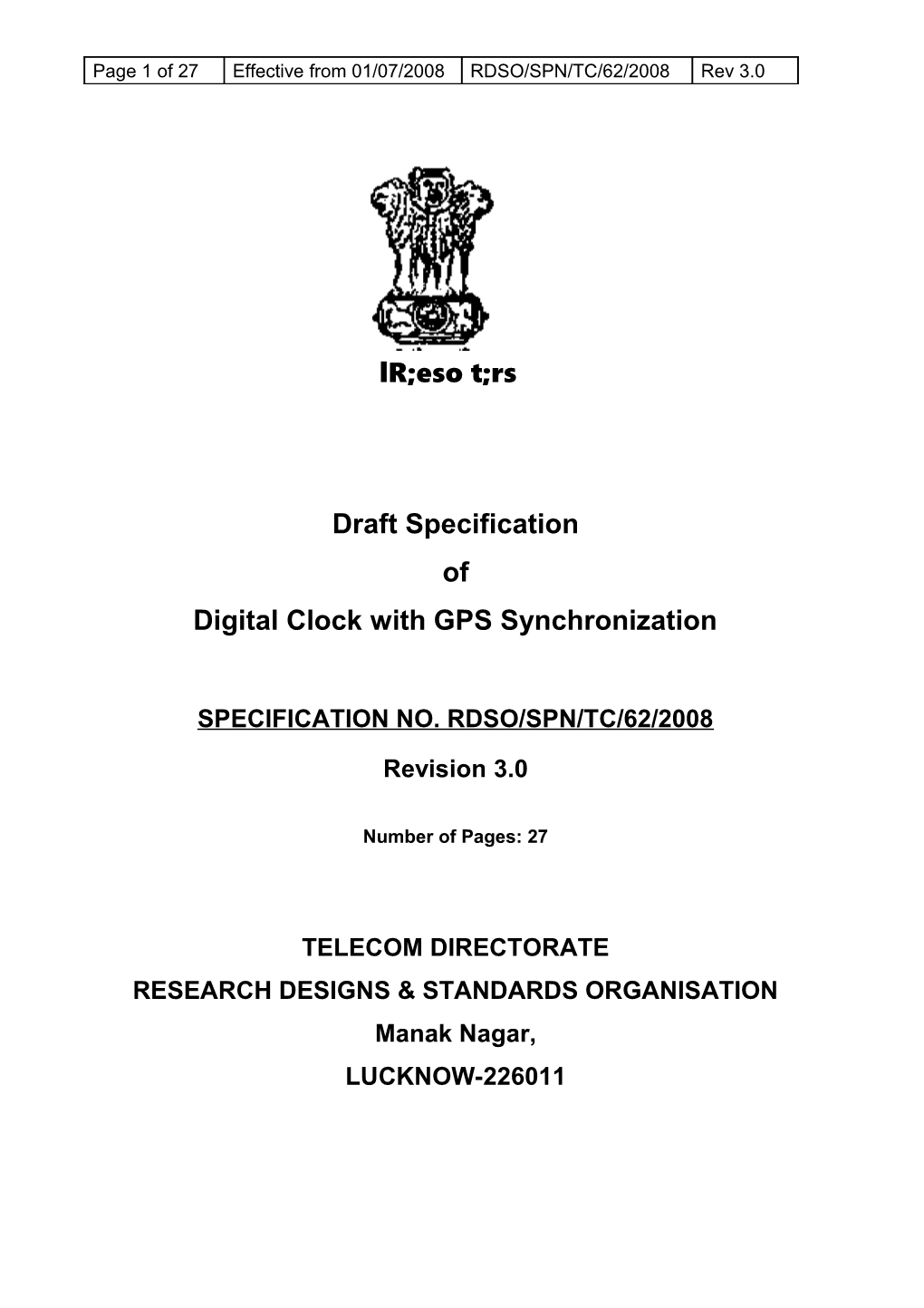 Digital Clock with GPS Synchronization