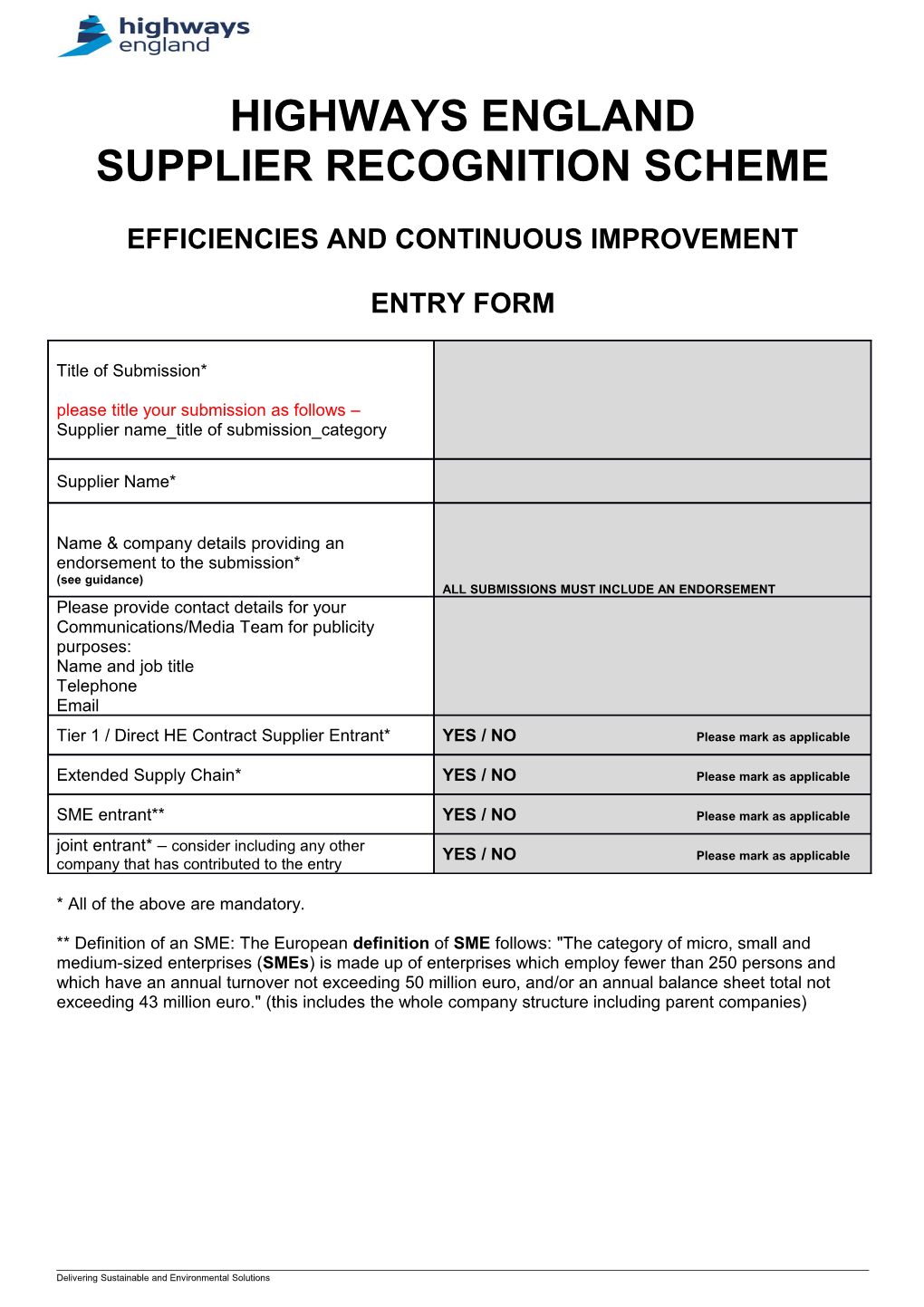 Efficiencies and Continuous Improvement