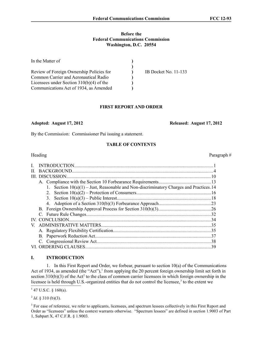 Federal Communications Commissionfcc 12-93