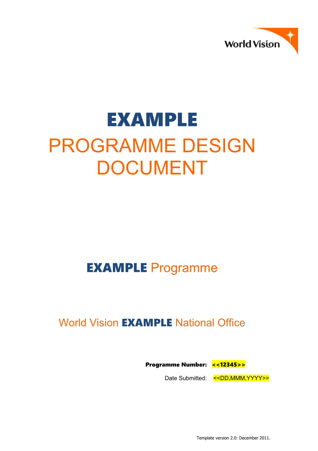 Programme Design Document