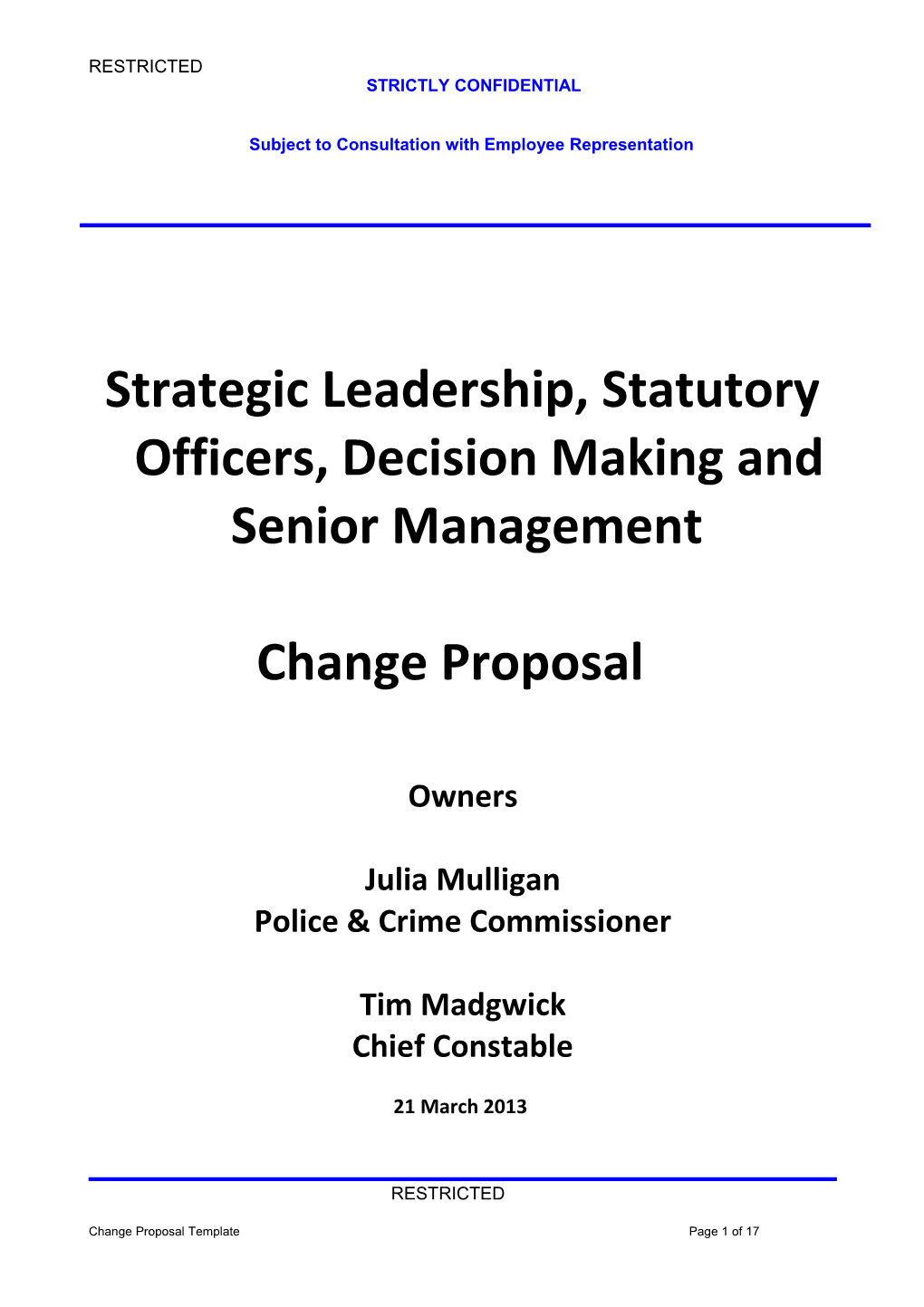 Change Proposal Template