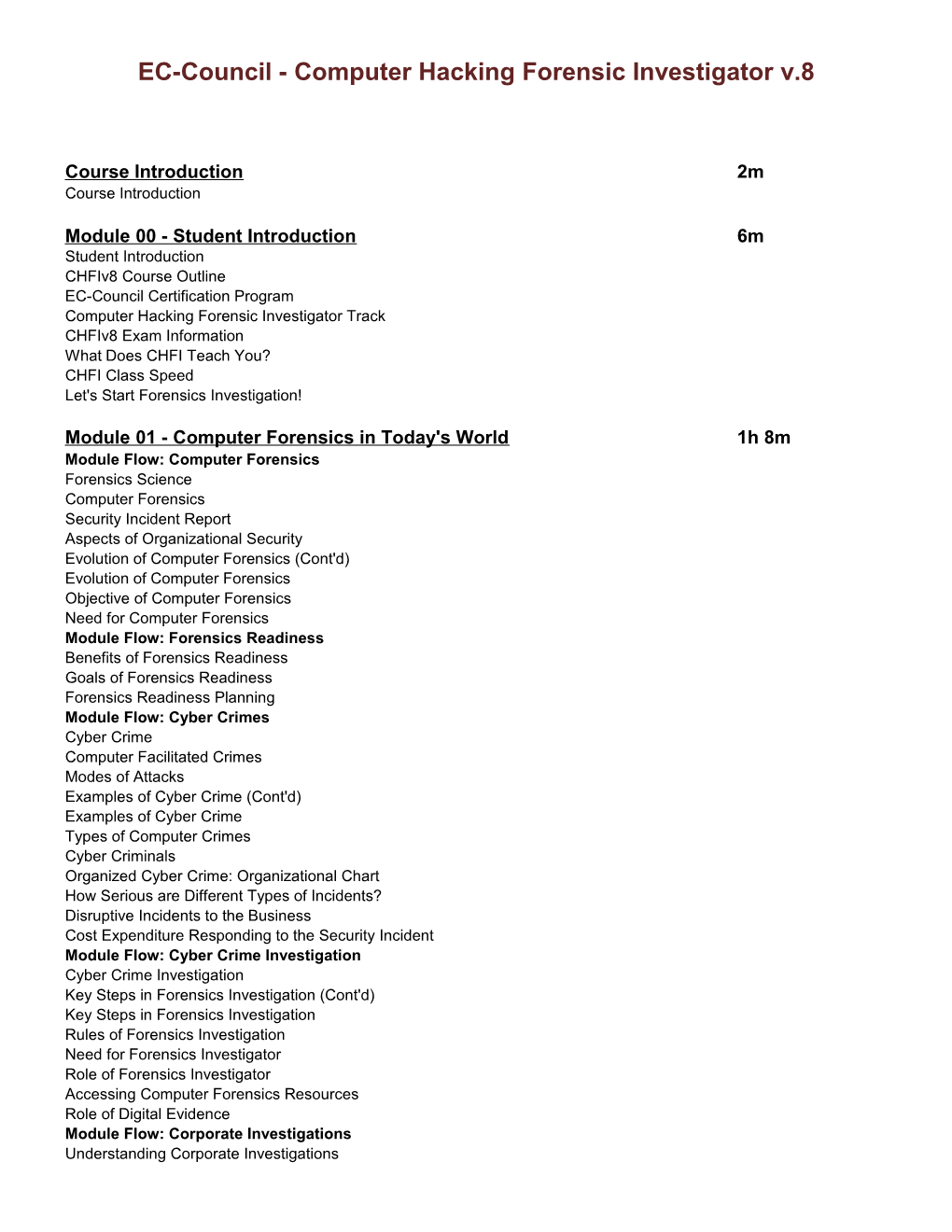 EC-Council - Computer Hacking Forensic Investigator V.8