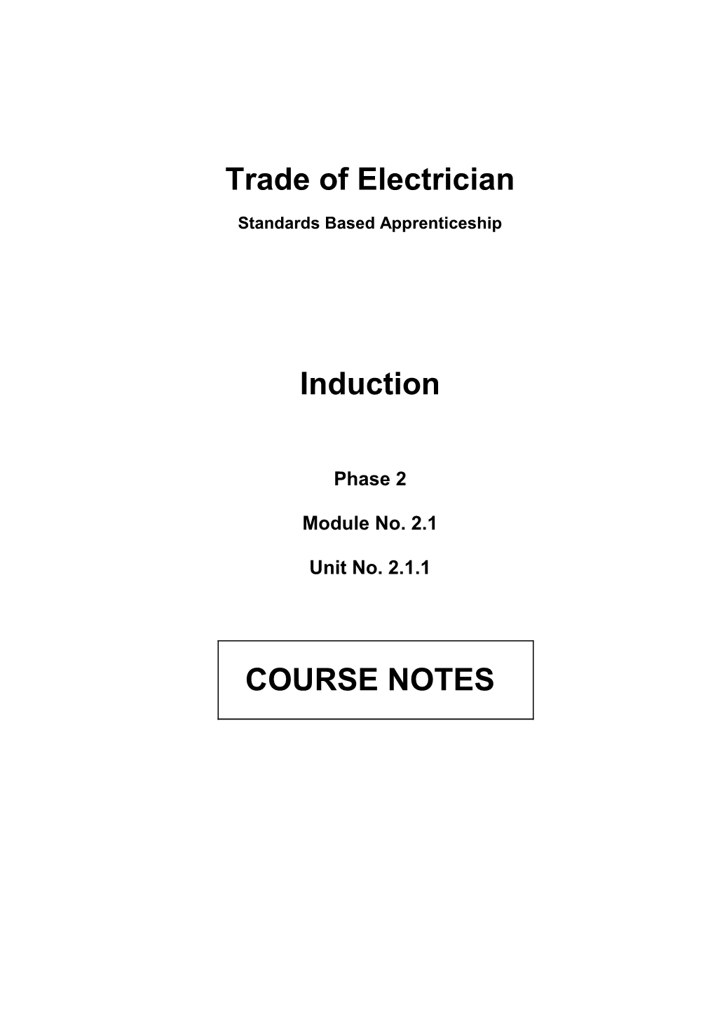 Solaselectrical Course Notes - Unit 2.1.1