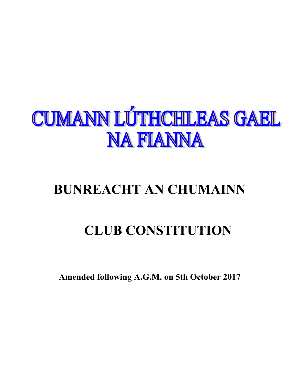 Cumann Lúthchleas Gael Na Fianna