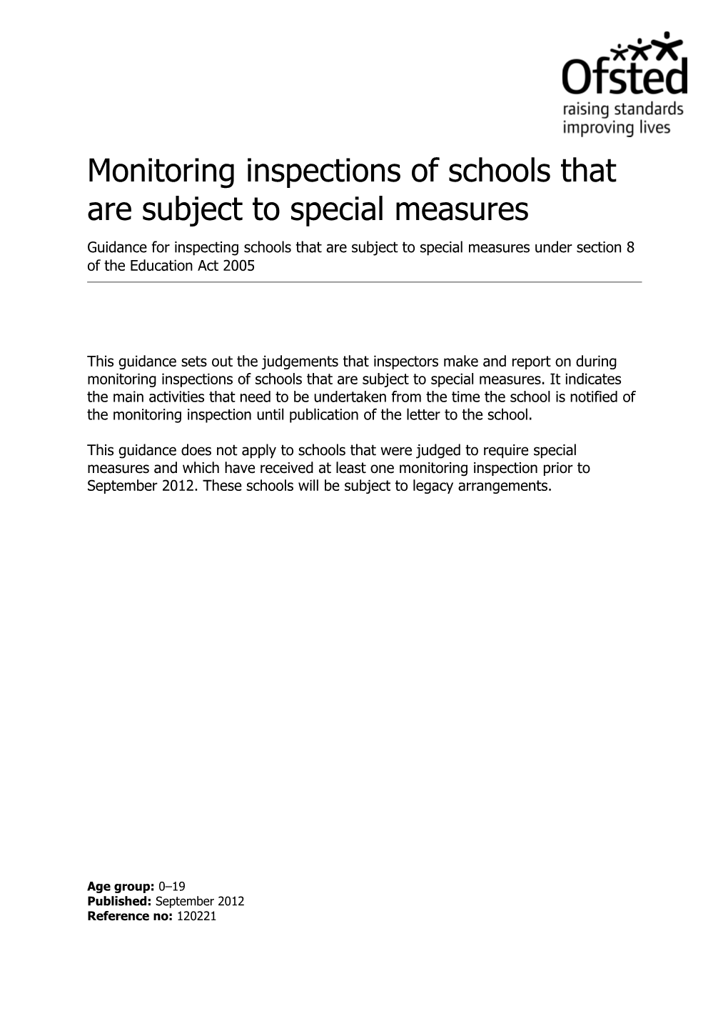 Special Measures Guidance