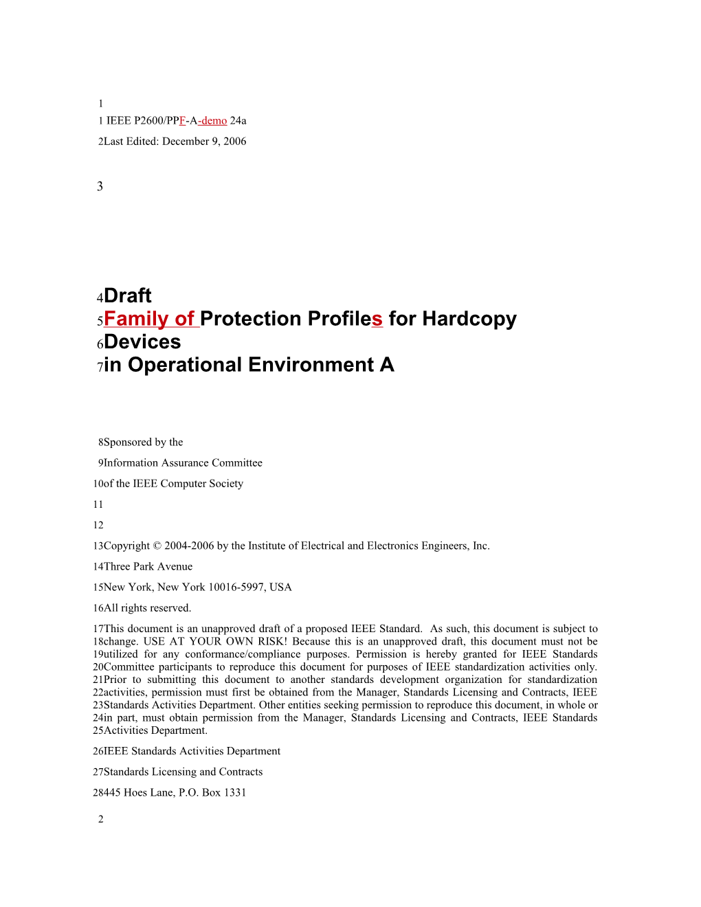 December 8, 2006December 8, 2006December 6, 2006 IEEE P2600/PPF-A-Demo-24Ba