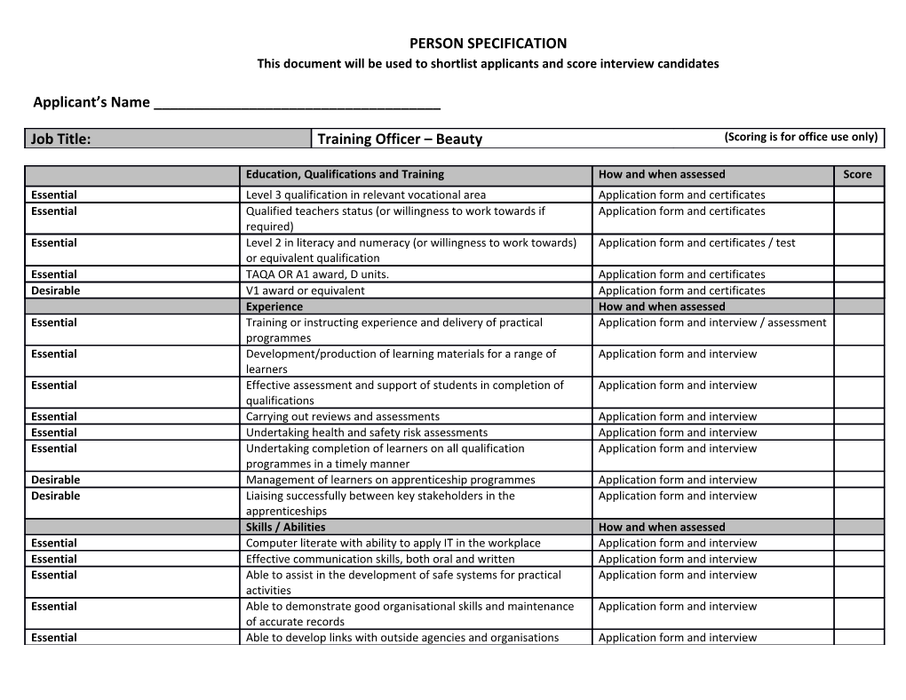 Learning Support Co-Ordinator