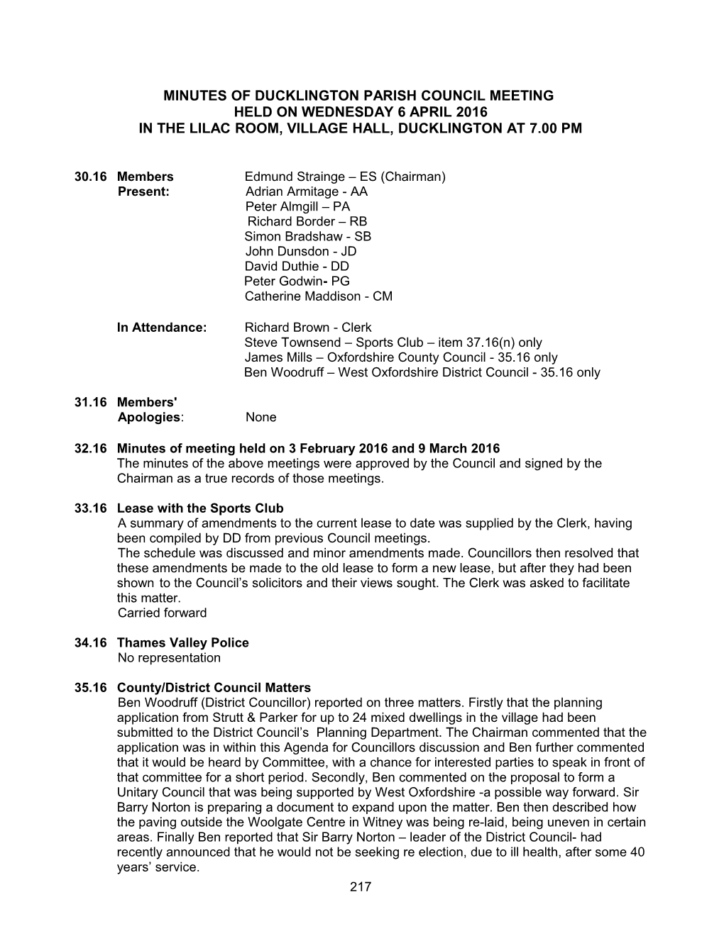 Aston, Cote, Shifford & Chimney Parish Council