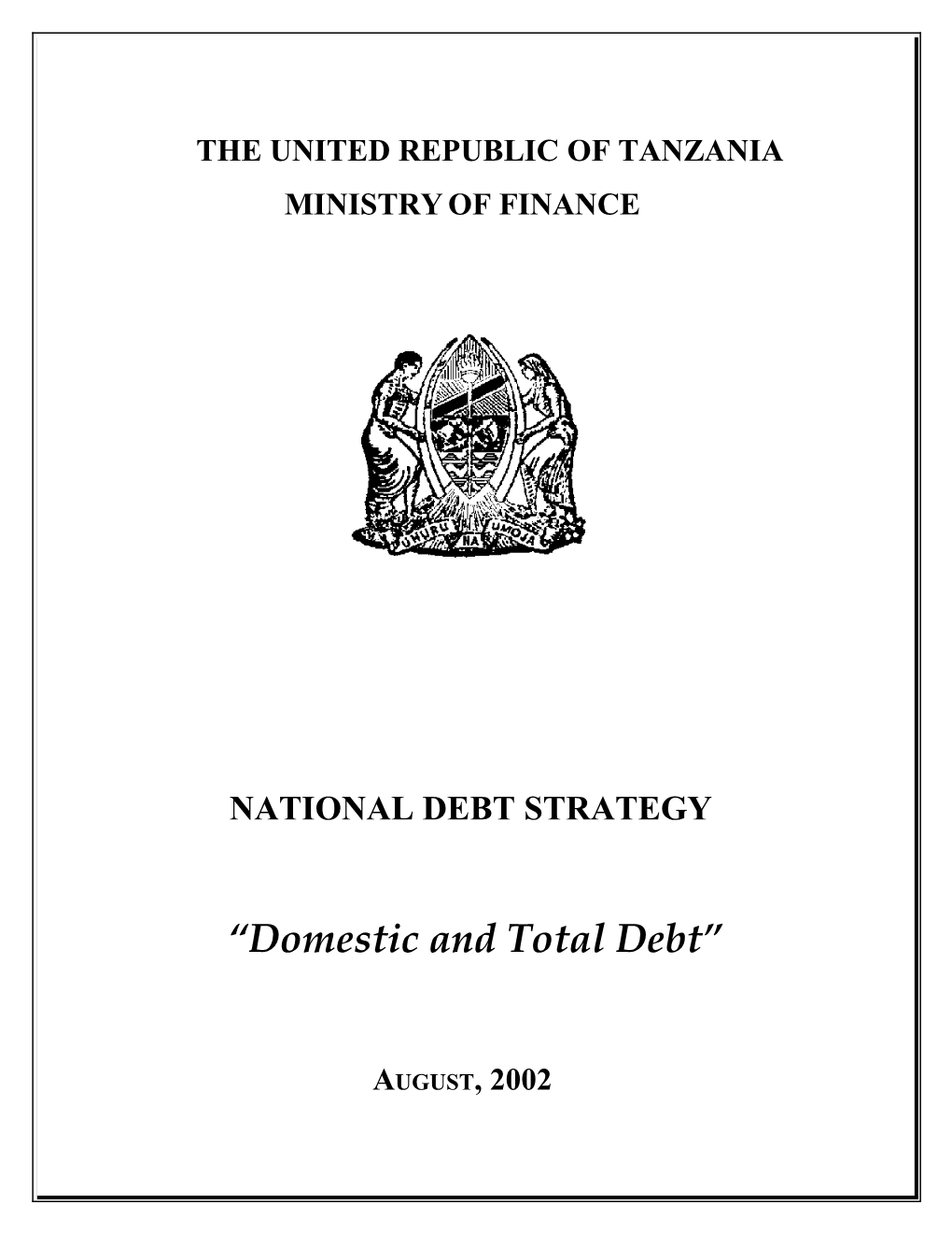 Domestic Debt Strategy Presentation