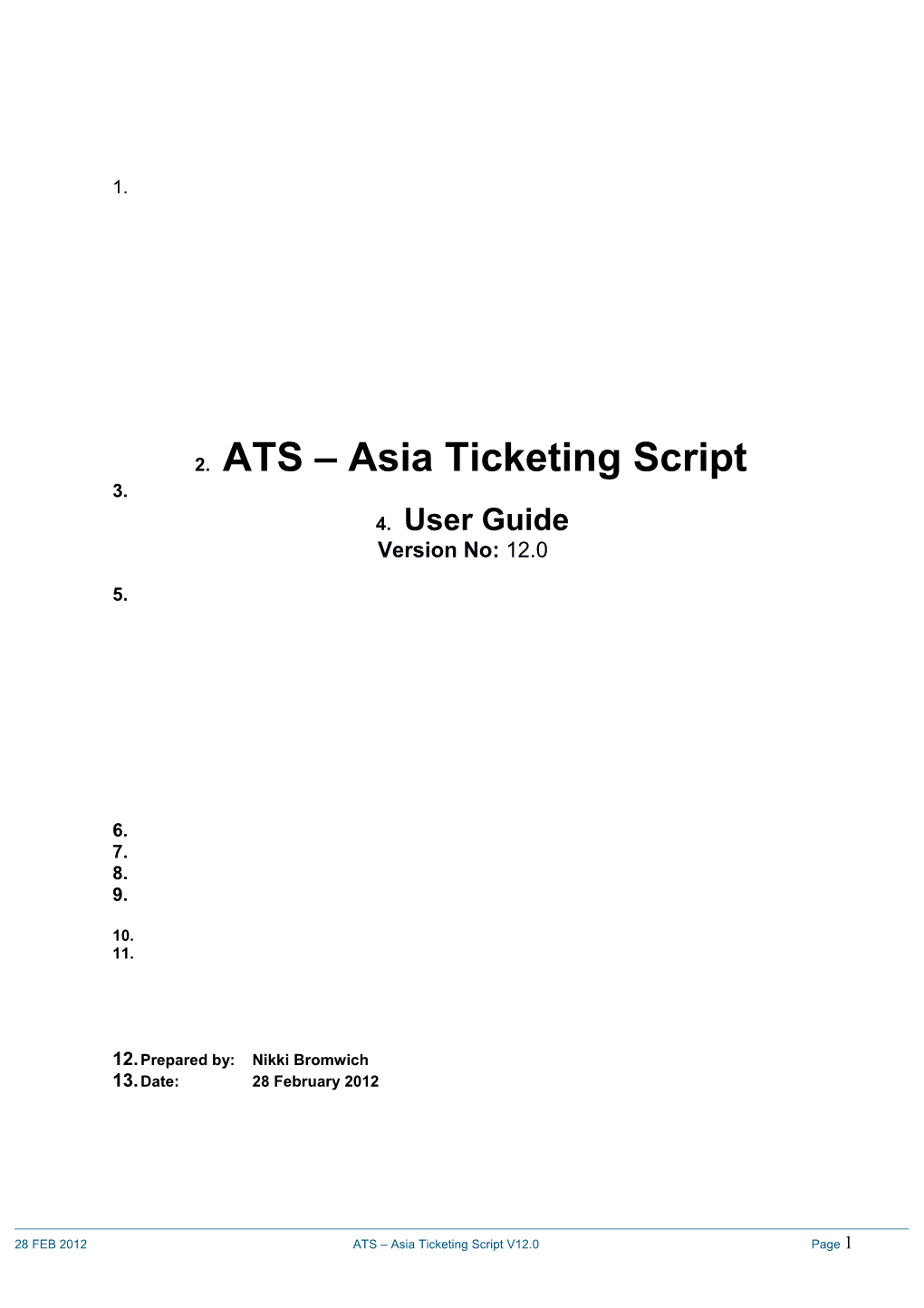 ATS User Guide 12.0