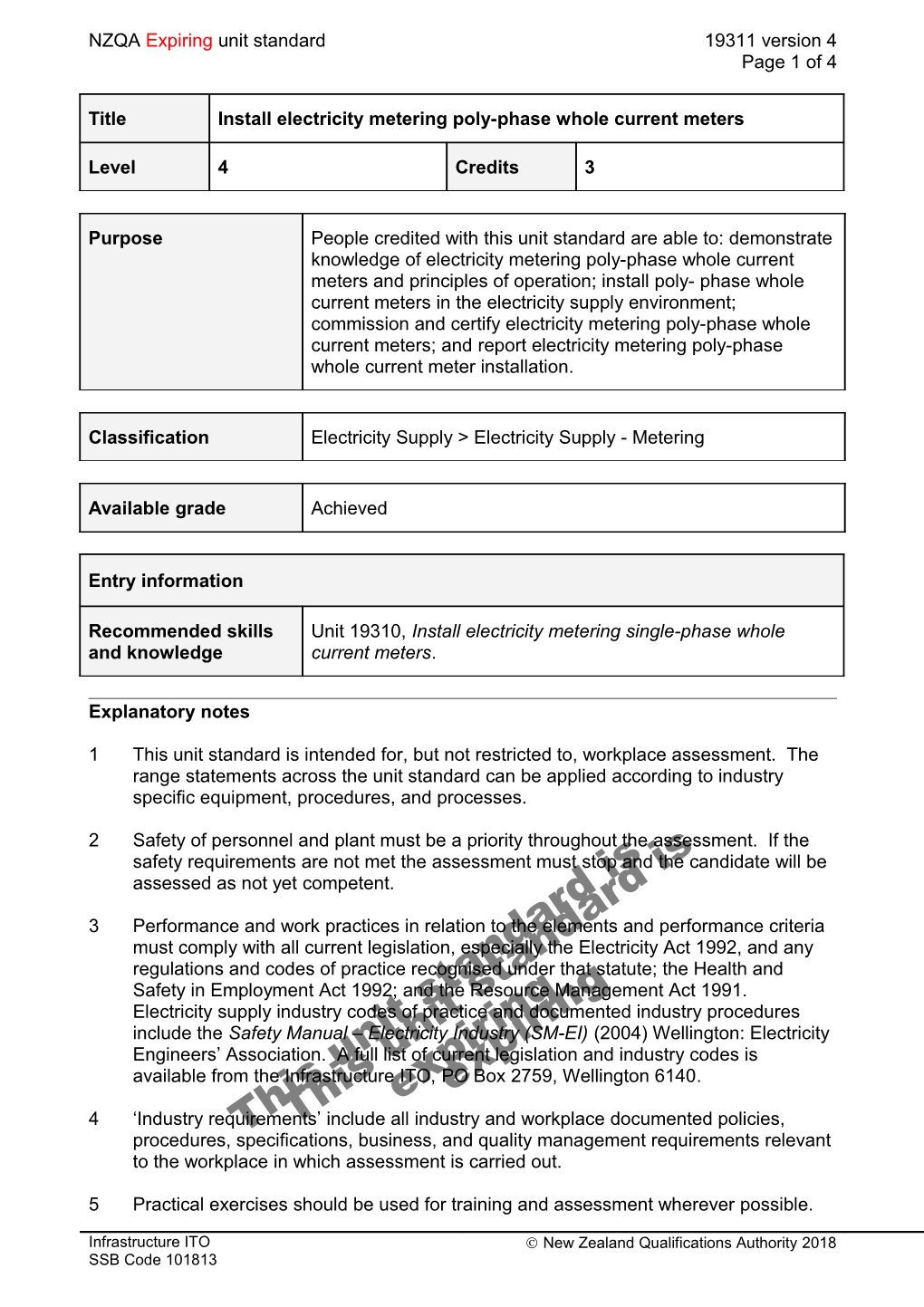 19311 Install Electricity Metering Poly-Phase Whole Current Meters