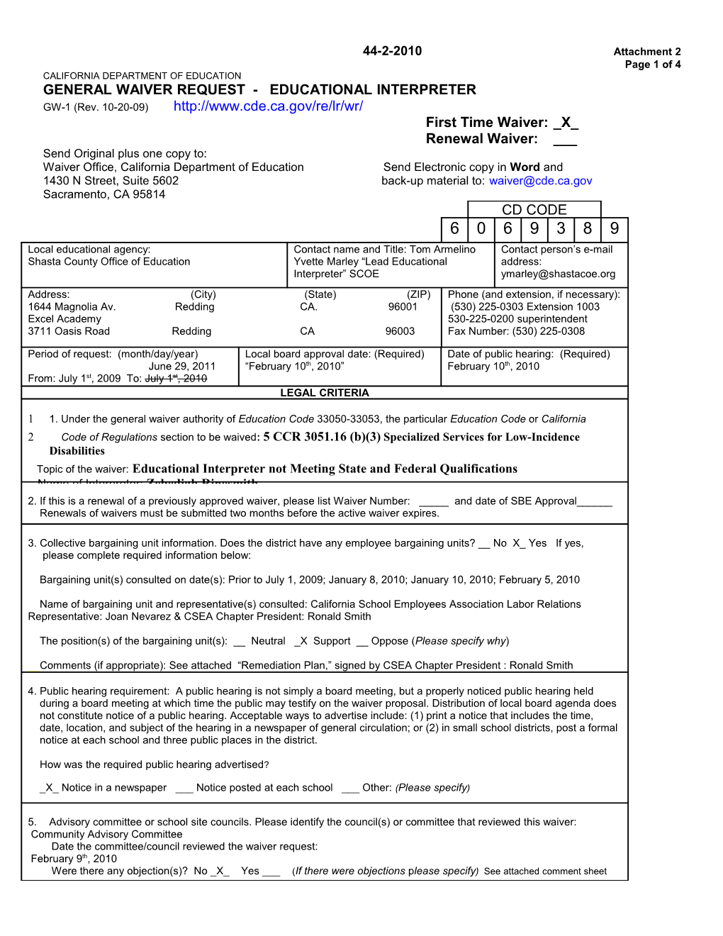 May 2010 Waiver Item W36 Attachment 2 - Meeting Agendas (Ca State Board of Education)