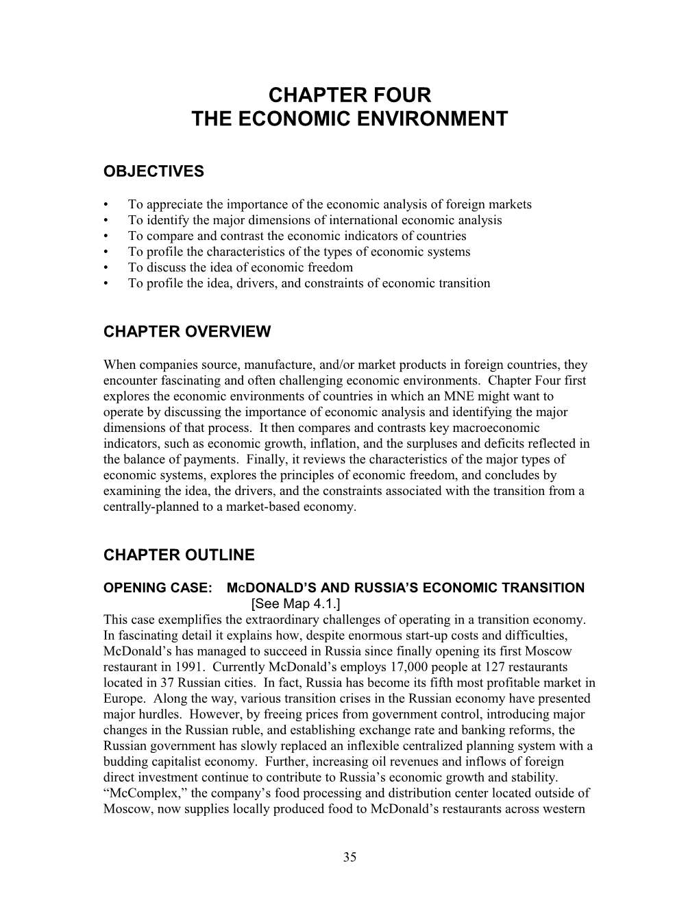 The ECONOMIC Environment