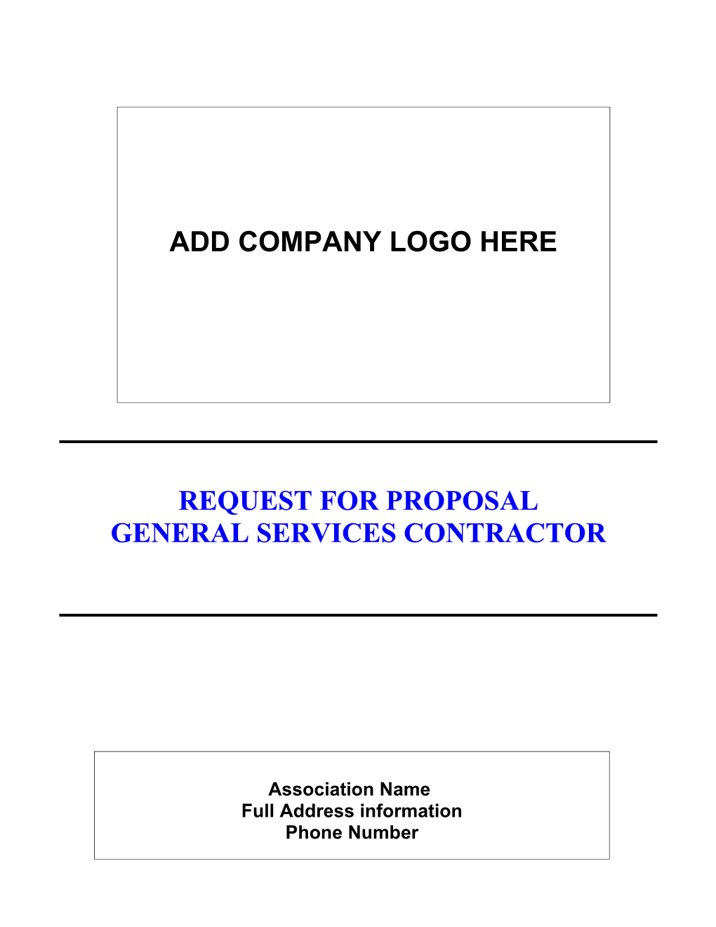 General Services Contractor RFP