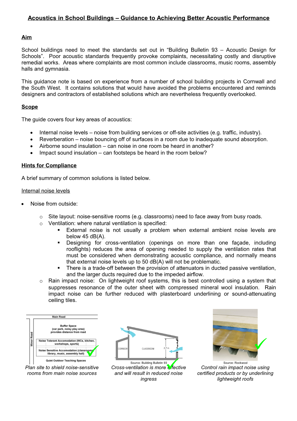 Acoustics in School Buildings Guidance to Achieving Better Acoustic Performance