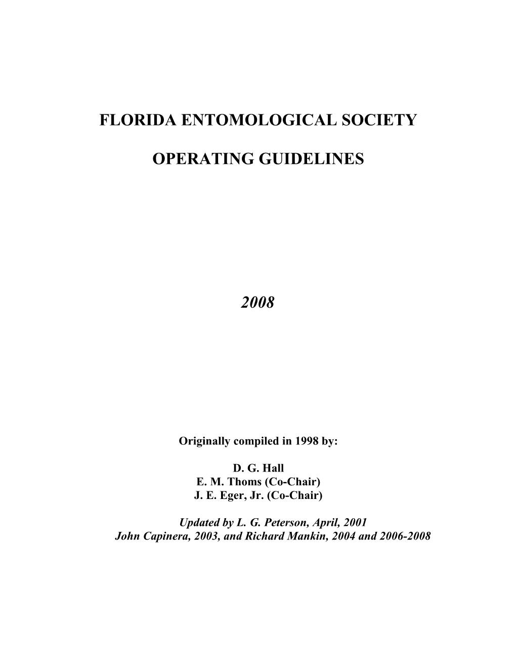 FES Operating Guidelines