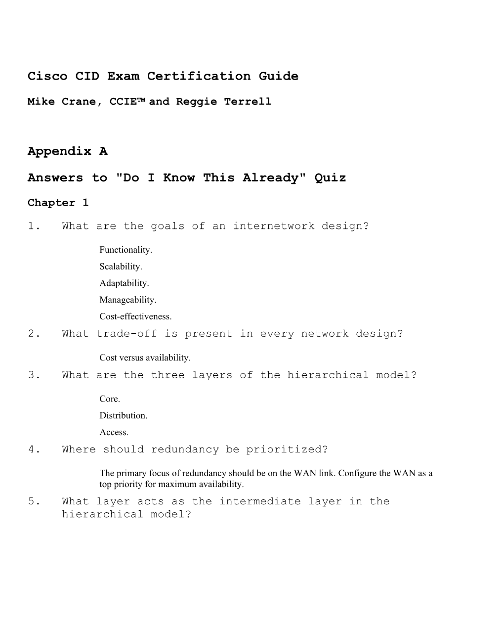 Cisco CID Exam Certification Guide