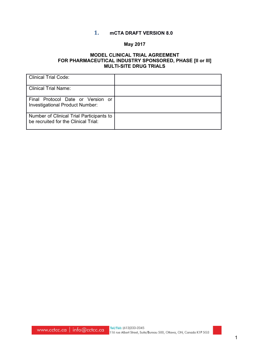 Mcta DRAFT VERSION 8.0